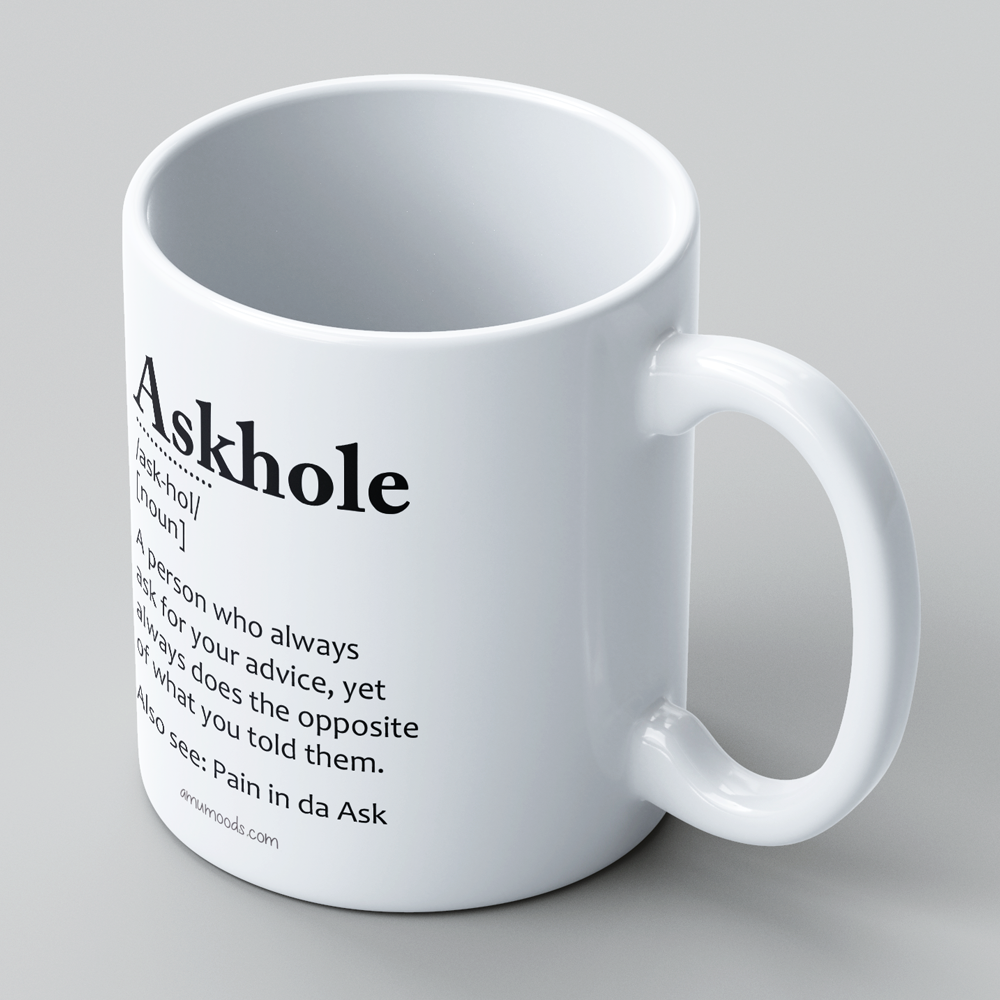 Askhole - Funny definition mug